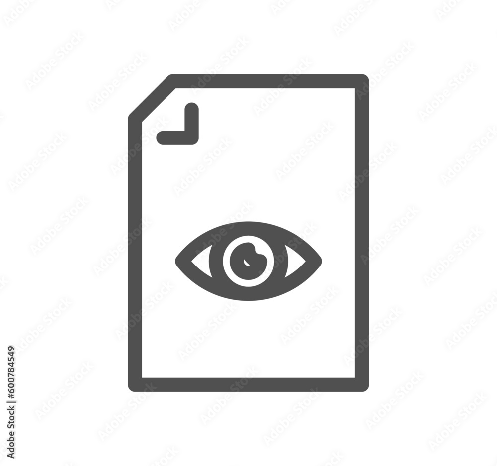 Document flow management related icon outline and linear vector. Document flow management related icon outline and linear vector.