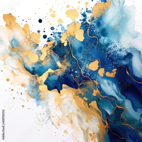 Watercolor painted background. Illustration AI Generative.