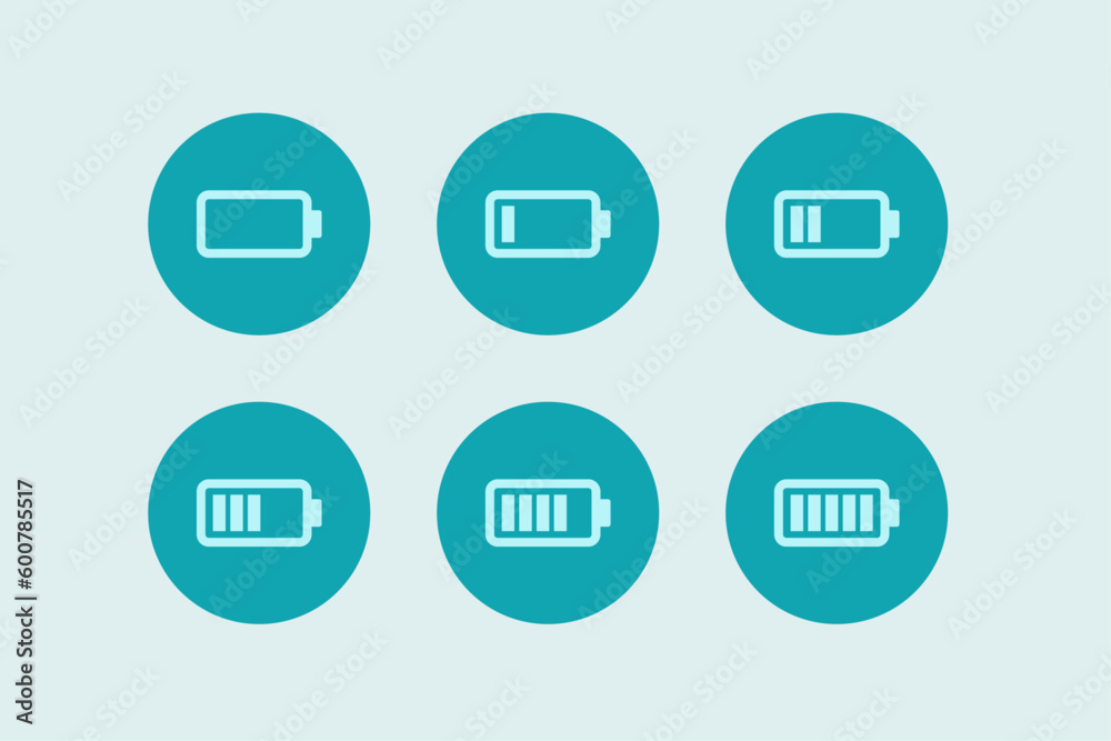 Battery icon set. battery charge level. battery Charging icon Battery icon set. battery charge level. battery Charging icon