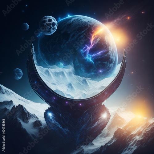 earth in space with some of magic