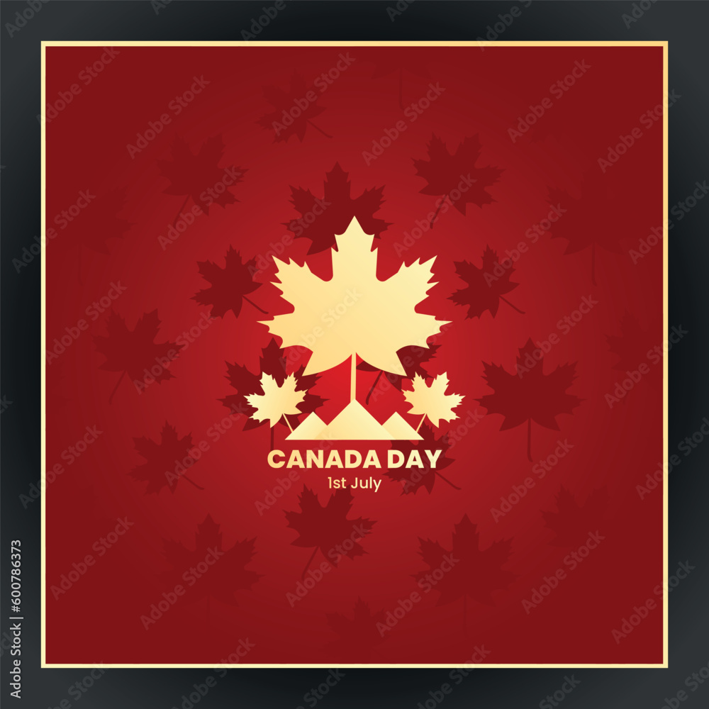 Happy Canada Day Vector Pattern Illustration