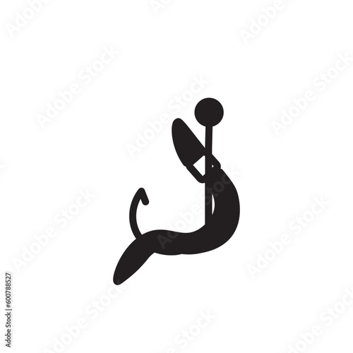 bait worm hook icon