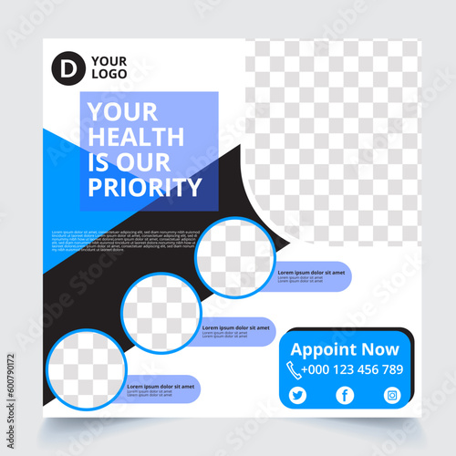 Free vector doctor social media post.