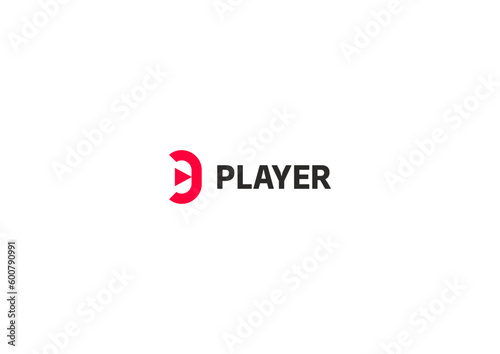 Template logo design solution or web icon for media player or video hosting