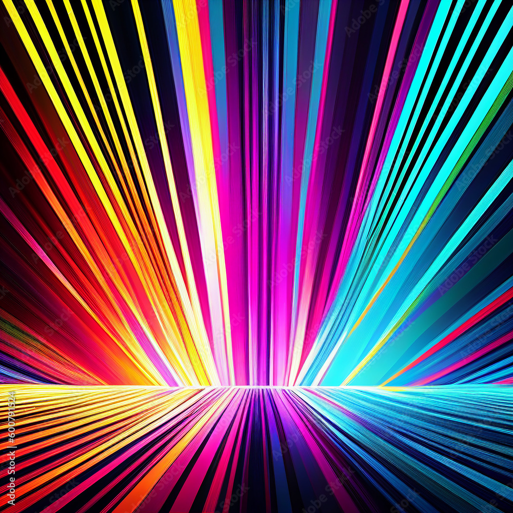 Obraz premium Abstract color spectrum explosion pattern - Generative Ai