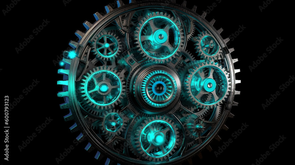 Gears and cogs. Generative AI
