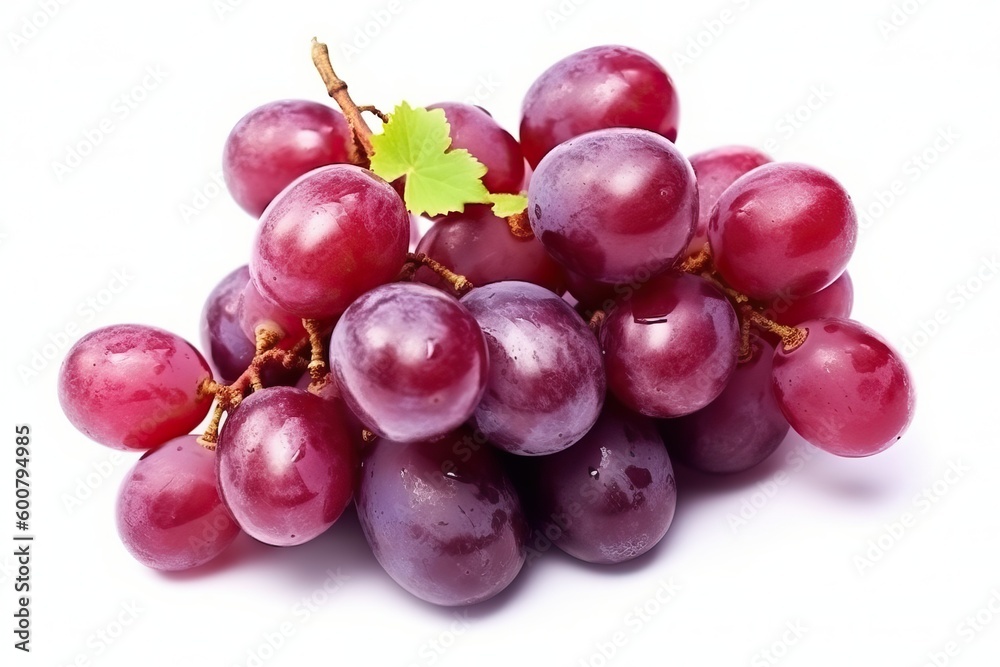 red grapes isolated on white red grapes isolated on white