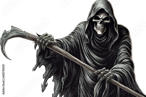 reaper isolated on white background. Generated by AI