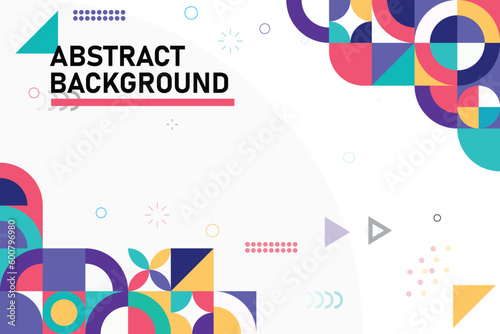 abstract colorful background with geometric elements