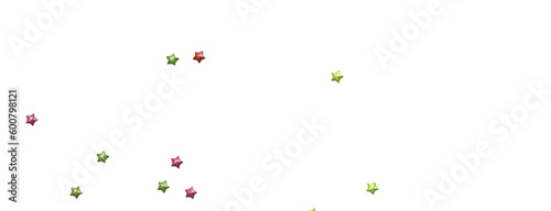 Fototapeta Naklejka Na Ścianę i Meble -  XMAS Stars - Holiday colored decoration, glitter frame isolated -