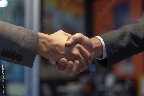 Sealing the Deal: A Businessman's Handshake, growth, management, team, office, contract