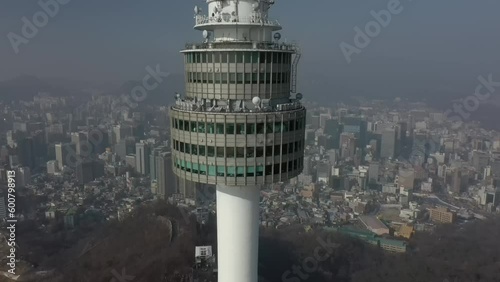 Cityscape of N Seoul Tower (Landmark building of Seoul) / Jung-gu, Seoul, South Korea 