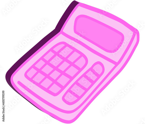 3D pink calculator