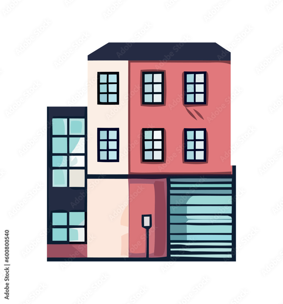 Modern apartment building symbolizes city life Modern apartment building symbolizes city life