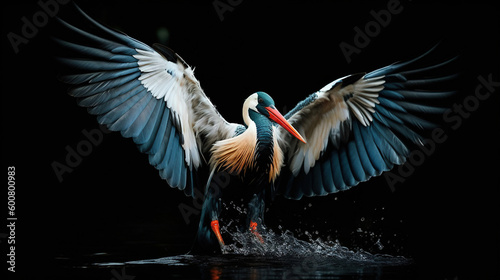 Beautiful bird. Generative AI.