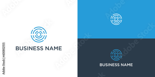 Abstract circle segments sign. Construction logo. Network Internet logo 