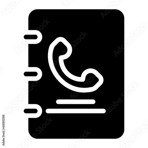 phonebook glyph icon