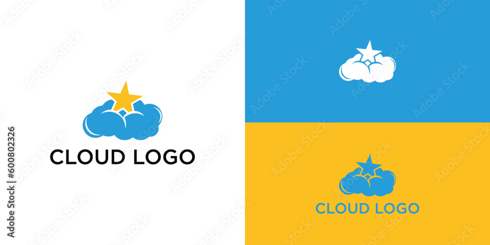 Cloud Dreams logo designs, Online Learning logo designs vector, Kids Dream logo, Child Dream logo template