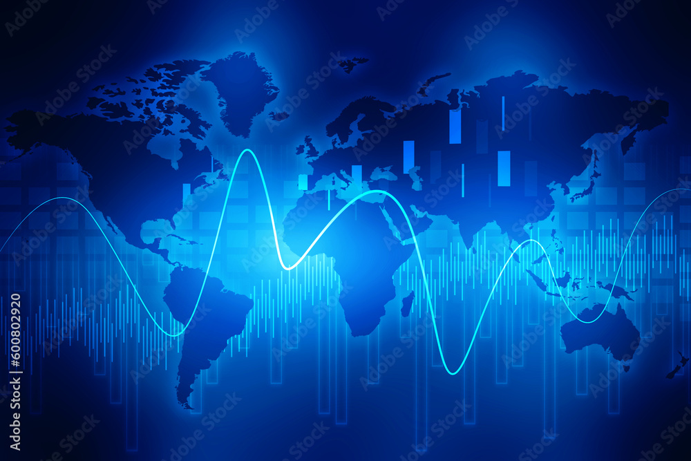 2d rendering Stock market online business concept. business Graph 2d rendering Stock market online business concept. business Graph