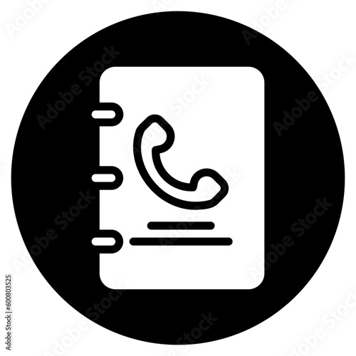 phonebook glyph icon