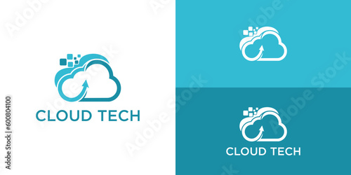 Cloud Tech Logo Abstract Creative Cloud Logo vector