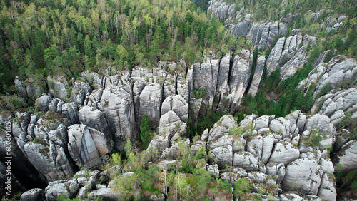 beautiful Teplice Rocks, Czech Republic. Nature in Adrspach Rocks photo