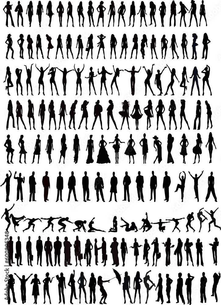 People silhouettes - vector
