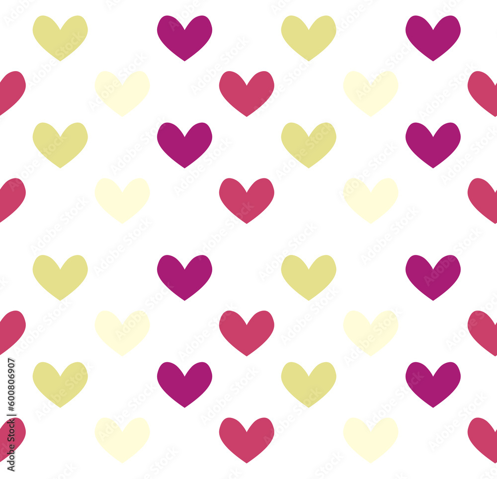 Tiny Hearts Stripe, Ditzy Print, Four Colors, Valentine, Love, Children's, Repeating Pattern Tile, Overlay, Transparent Background