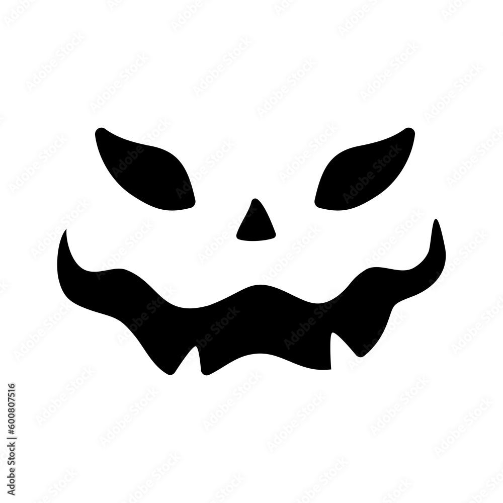 Scary ghost face. Ghost mask. Pumpkin carved devil face for Halloween. Scary ghost face. Ghost mask. Pumpkin carved devil face for Halloween.