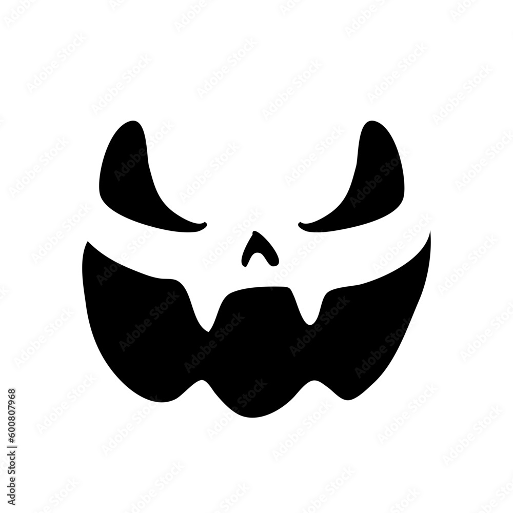 Scary ghost face. Ghost mask. Pumpkin carved devil face for Halloween. Scary ghost face. Ghost mask. Pumpkin carved devil face for Halloween.