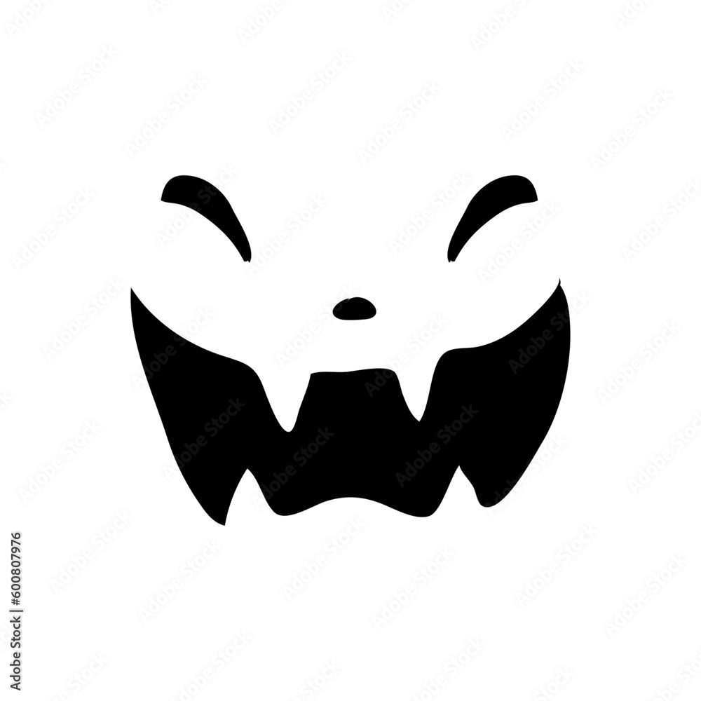 Scary ghost face. Ghost mask. Pumpkin carved devil face for Halloween. Scary ghost face. Ghost mask. Pumpkin carved devil face for Halloween.