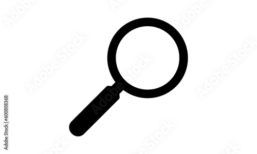 Magnifying Glass Glyph Vector Icon, Symbol or Logo.