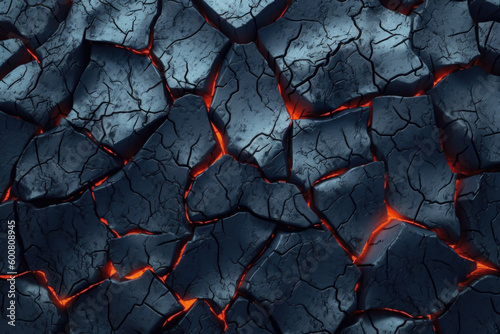 Beautifully Dangerous Manifestations Of Nature In The Form Of Magma With Black Frozen Pieces Created With The Help Of Artificial Intelligence For Graphic And Design Needs