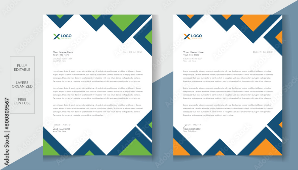 Professional Business letterhead design template
