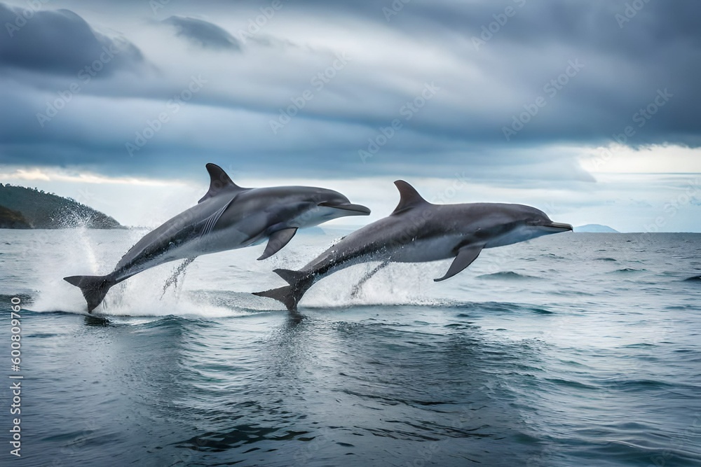 Fototapeta premium dolphin jumping out of water