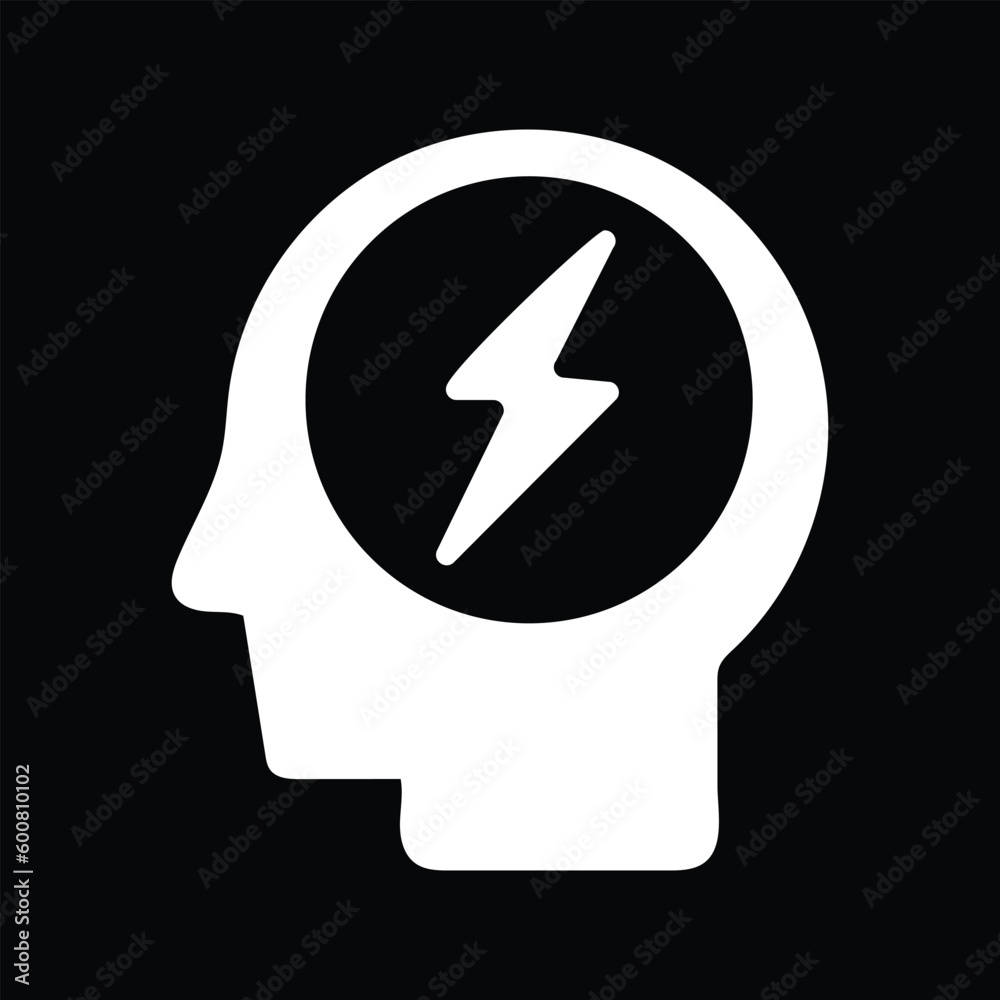 head lightning icon. Simple line, outline vector elements of brain process icons for ui and ux, website or mobile application head lightning icon. Simple line, outline vector elements of brain process icons for ui and ux, website or mobile application