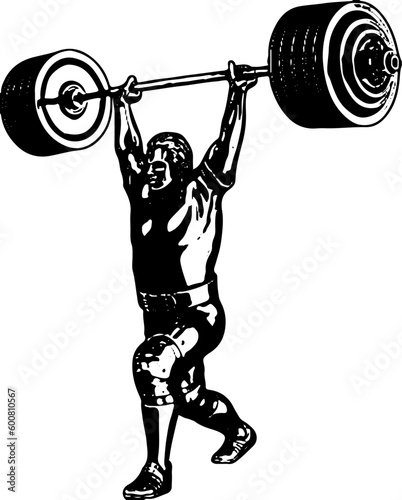 Silhouette of Weight Lifter: Royalty-Free Images of Muscular Athlete