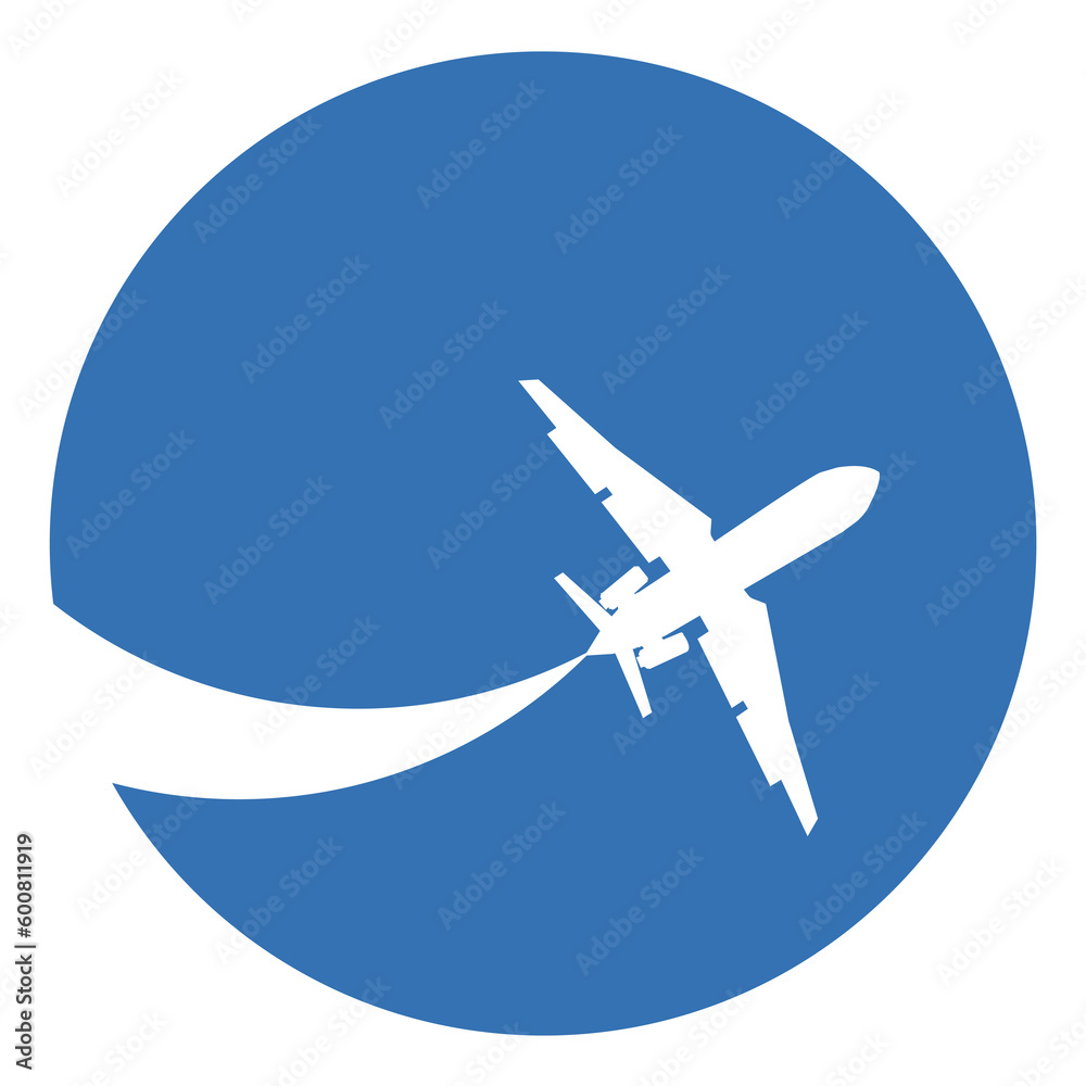 Silhouette of a aeroplane on a blue background. Silhouette of a aeroplane on a blue background.