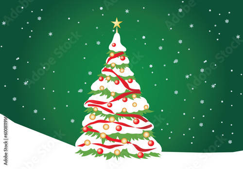 Christmas tree background. Vector illustration