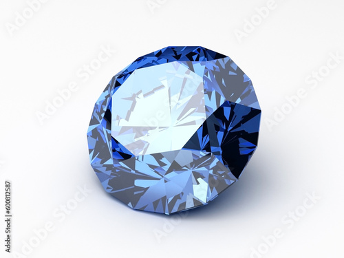 3d rendered illustration of one shiny  diamond
