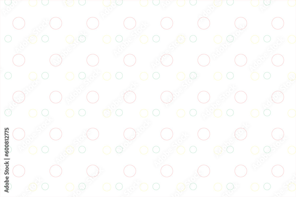 simple circle polka dot pattern on white background.