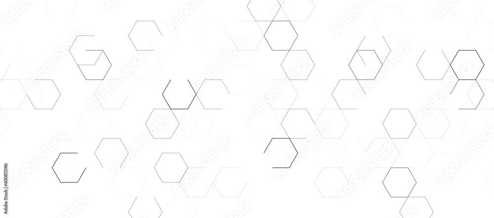 white background hexagon geometric pattern abstract elements design. Concept r medical, technology, data security.