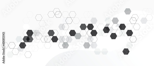 white background hexagon geometric pattern abstract elements design. Concept r medical  technology  data security.