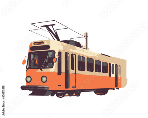 Modern tram speeds passengers on a journey