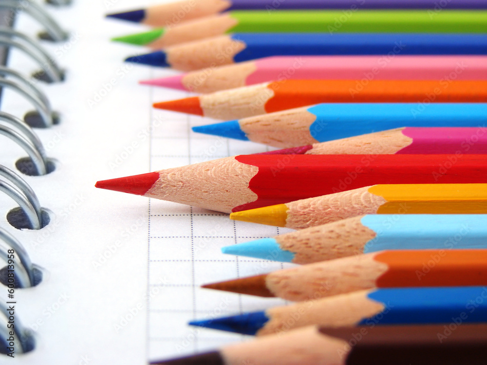 spiral notepad with set of color pencils spiral notepad with set of color pencils