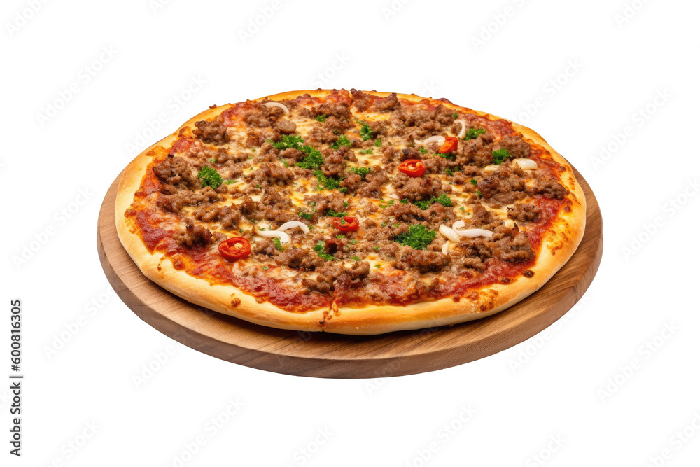 Pizza delecious isolated on transparent background. Generative Ai Pizza delecious isolated on transparent background. Generative Ai