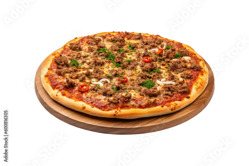 Pizza delecious isolated on transparent background. Generative Ai