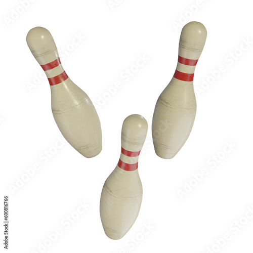 Canvas Print bowling pins transparent png background