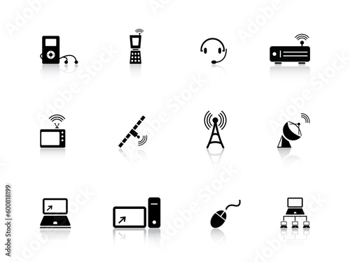Media and communication icon set from series in my portfolio.