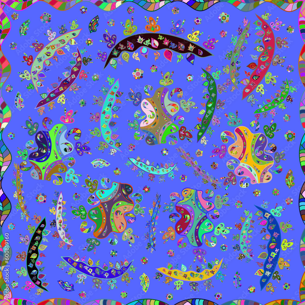 Seamless pattern with interesting doodles on colorfil background. illustration. Seamless pattern with interesting doodles on colorfil background. illustration.